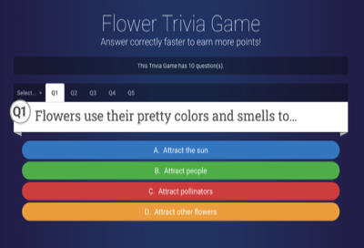 Flower Trivia Game Graphic